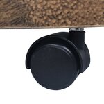 vidaXL Chariots pour plantes 6 Pièces Bronze 38 cm Plastique