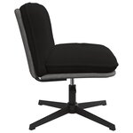 vidaXL Chaise pivotante de bureau noir bouclé comme de la laine tissu