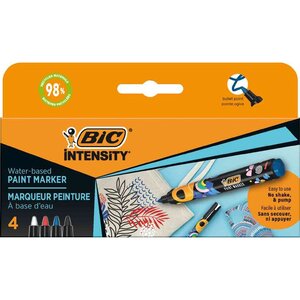 Marqueur permanent Intensity  carte blister de 4 BIC