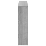 vidaXL Armoire à chaussures miroir 2 niveaux Sonoma gris 63x17x67 cm