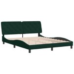 vidaXL Cadre de lit sans matelas vert foncé 160x200 cm velours