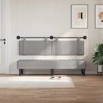 vidaXL Tête de lit suspendue Gris nuage Tissu