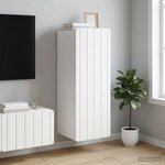 vidaXL Armoire Murale Blanc 33 x 34 5 x 94 cm Bois d'ingénierie