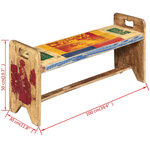 vidaXL Banc Bois massif recyclé 100 x 30 x 50 cm