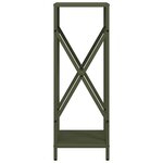 vidaXL Portant de bois chauffage vert olive 34x25x70 cm