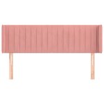 vidaXL Tête de lit avec oreilles Rose 147x16x78/88 cm Velours