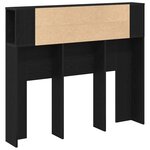 vidaXL Cabinet de Tête de Lit Chêne noir 120 x 18.5 x 102.5 cm