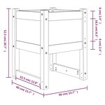 vidaXL Jardinières 2 Pièces Blanc 40x40x52 5 cm Bois massif de pin