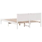 vidaXL Cadre de lit Blanc 140 x 200 cm Bois de pin massif