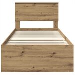 vidaXL Cadre de lit Chêne artisan 75 x 190 cm Bois d'ingénierie
