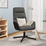vidaXL Chaise de relaxation Gris foncé Tissu