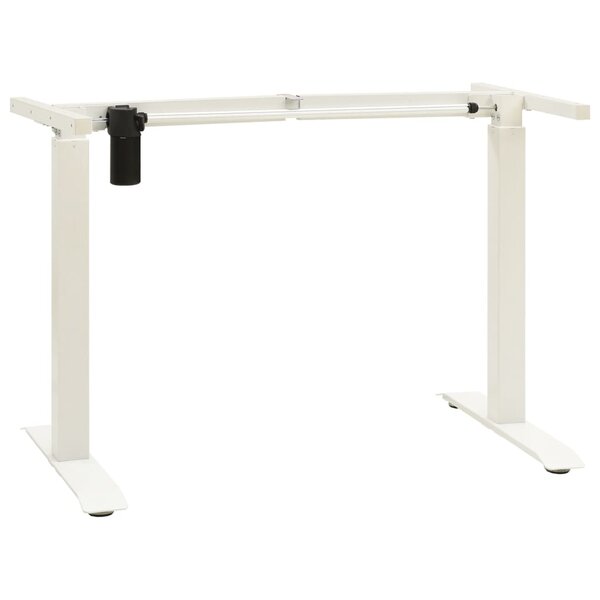 Cadre de Bureau table poste de travail meuble d'ordinateur informatique étude motorisé électrique réglable en hauteur blanc 02_0023978