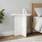 vidaXL Table d'appoint avec stockage 2 Pièces Blanc brillant Ø 39 x 38 cm