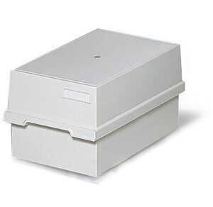 Boîte à fiches Polystirène pour 1000 fiches A4 Gris lumière EXACOMPTA