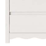 Commode vidaXL "DRAMMEN" Blanche 111x43x73 5 cm en Bois massif de Pin