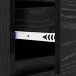 vidaXL Buffet Chêne noir 60 x 35 x 70 cm Bois d'ingénierie et fer