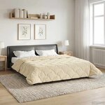 vidaXL Duvet complet toute l'année Matelassé Crème 220 x 240 cm