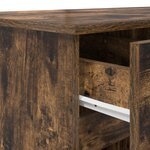 Bureau vidaXL Chêne fumé 140x49x76 cm Bois d'ingénierie