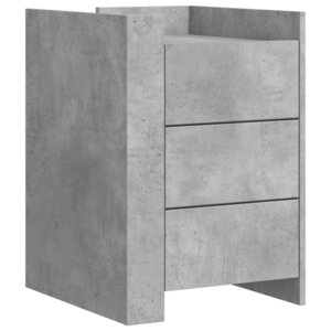 vidaXL Table de chevet gris béton 45x50x65 cm bois d'ingénierie
