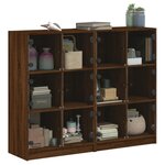 vidaXL Bibliothèque avec portes chêne marron 136x37x109 cm