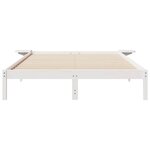 vidaXL Cadre de lit avec tables de chevet Blanc 140 x 210 cm