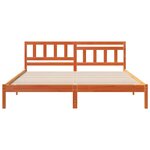 vidaXL Cadre de lit avec tête de lit Brun cire 140 x 200 cm Pin massif