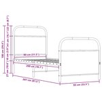 vidaXL Cadre de lit sans matelas 80x200cm chêne sonoma bois ingénierie
