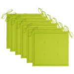 vidaXL Chaises pliables d'extérieur lot de 6 et coussins Bois d'acacia