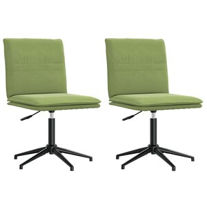 vidaXL Chaises à manger lot de 2 Vert clair Velours