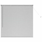 vidaXL Store de Fenêtre avec des rideaux Argenté 80 x 130 cm Aluminium