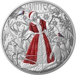 Pièce de monnaie en Argent 2 Dollars g 31.1 (1 oz) Millésime 2025 Four Seasons WINTER