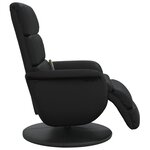 vidaXL Fauteuil inclinable de massage repose-pieds noir similicuir