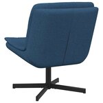 vidaXL Chaise Pivotante Bleue Tissu et Métal Standard Pivotant