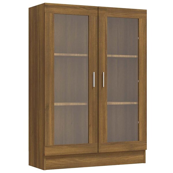 vidaXL Armoire à vitrine Chêne brun 82 5x30 5x115cm Bois d'ingénierie