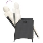 vidaXL Ensemble à manger de jardin coussins 7Pièces Noir Résine tressée