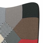 vidaXL Chaise de relaxation avec tabouret Patchwork Tissu