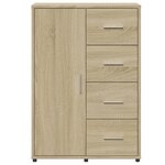 vidaXL Buffets 2 Pièces chêne sonoma 60x31x84 cm bois d'ingénierie