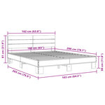 vidaXL Cadre de lit sans matelas noir 160x200 cm