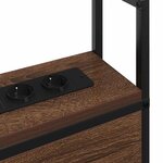 vidaXL Headboard de Rangement avec Station de Charge Chêne marron