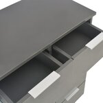 vidaXL Buffet Gris brillant 60x35x80 cm Bois d'ingénierie