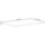vidaXL Dessus de bureau avec courbe 90x60x2 5 cm manguier massif brut
