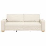 vidaXL Fauteuil avec coussin avec oreiller Beige 220 x 78 x 84 cm Lin