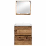 vidaXL Ensemble de mobilier de salle de bain avec tiroir 3 Pièces