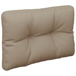 vidaXL Coussins de palette lot de 2 taupe tissu