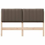 vidaXL Tête de lit capitonnée Marron et Taupe 135 cm Pin massif