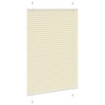 vidaXL Store plissé crème 85x150 cm largeur du tissu 84 4 cm polyester