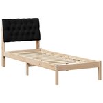 vidaXL Cadre de lit avec tête de lit rembourrée Marron 75 x 190 cm