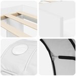 vidaXL Cadre de lit avec tunnel 3 Pièces Blanc Bois d’ingénierie