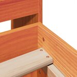 vidaXL Cadre de lit sans matelas cire marron 150x200cm bois pin massif