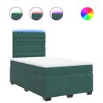vidaXL Sommier à lattes de lit avec matelas vert foncé 120x190 cm